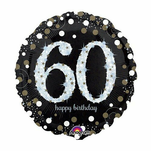 Sparkling black & gold - Happy birthday 60 jaar - 28 inch - P40 Anagram (1) Sparkling black & gold - Happy birthday 60 jaar - 28 inch - P40 Anagram (1)