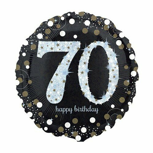 Sparkling black & gold - Happy birthday 70 jaar - 28 inch - P40 Anagram (1) Sparkling black & gold - Happy birthday 70 jaar - 28 inch - P40 Anagram (1)