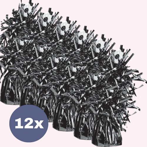 Ballongewicht folie Black (12stuks) Ballongewicht folie Black (12stuks)