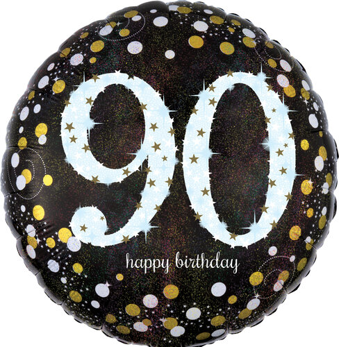 Sparkling black - Happy birthday 90 jaar - 18 inch - S55 Anagram (1) Sparkling black - Happy birthday 90 jaar - 18 inch - S55 Anagram (1)