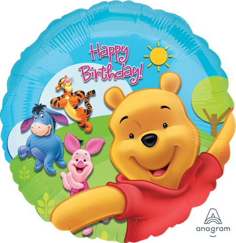 Winnie de Pooh - Happy Birthday - 18 inch - S60 Anagram (1)