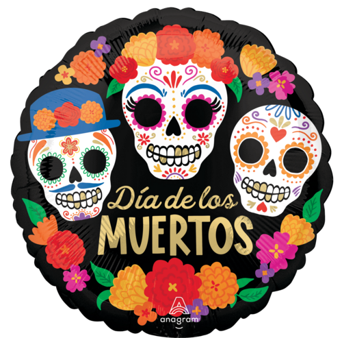 DOTD Bright Flores - Standard Circle - Day of the Dead - 18 inch - S40 - Anagram (1) DOTD Bright Flores - Standard Circle - Day of the Dead - 18 inch - S40 - Anagram (1)