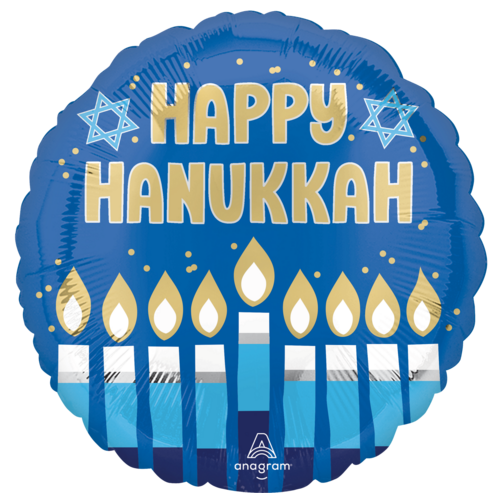 Happy Hanukkah - Standard HX - Hanukkah - 18 inch - S40 - Anagram Balloons (1) Happy Hanukkah - Standard HX - Hanukkah - 18 inch - S40 - Anagram Balloons (1)