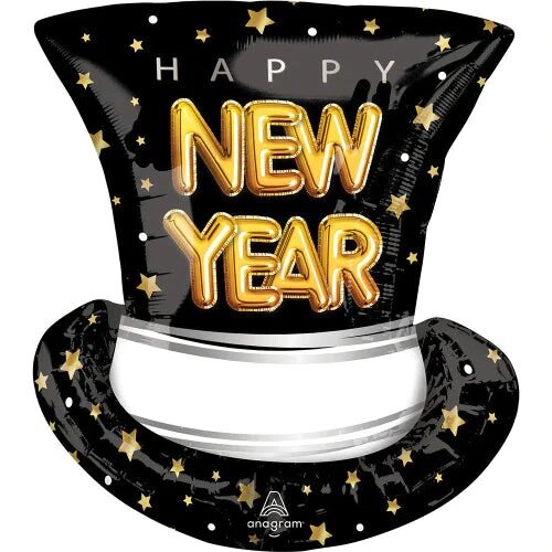Pop Clink Cheers Top Hat - SuperShape - New Year - 24 inch - P35 - Anagram Balloons (1) Pop Clink Cheers Top Hat - SuperShape - New Year - 24 inch - P35 - Anagram Balloons (1)