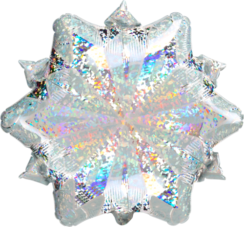 White Christmas Snowflake - Standard shape holographic  - 18 inch - S80 Anagram (1) White Christmas Snowflake - Standard shape holographic  - 18 inch - S80 Anagram (1)