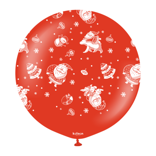 R24 - Santa claus - Red - Print White - Kalisan (1)